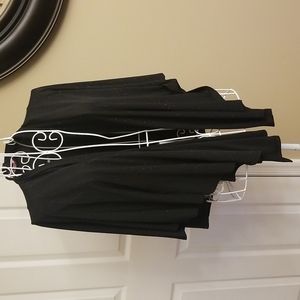 Black sparkly open top